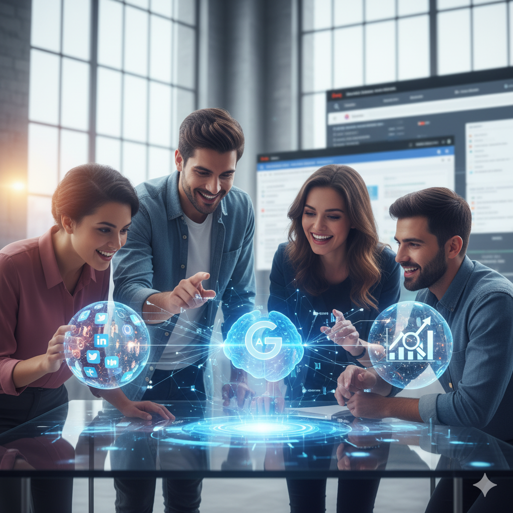 social media AI website